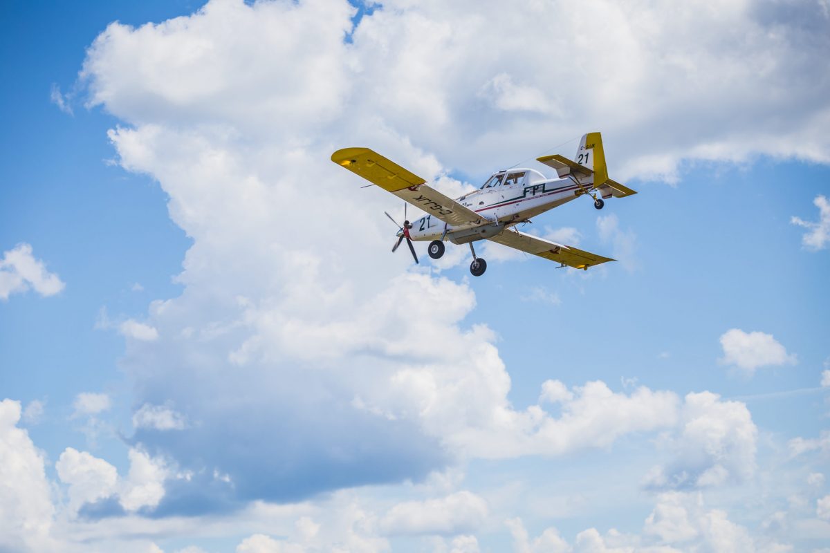 FLP Aircraft Air Tractor AT-802s flying in the sky